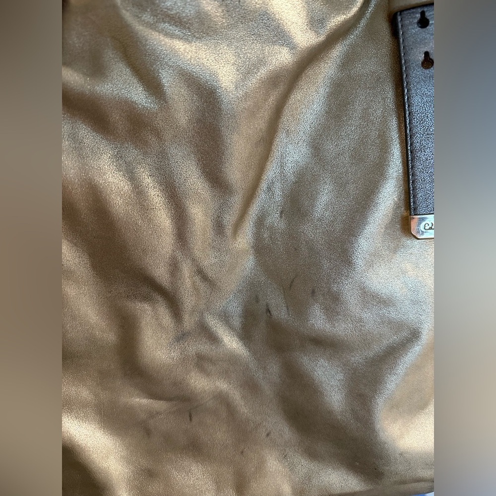 Cole Haan Kendra Palladium Gold Metallic Bag - Picture 8 of 8